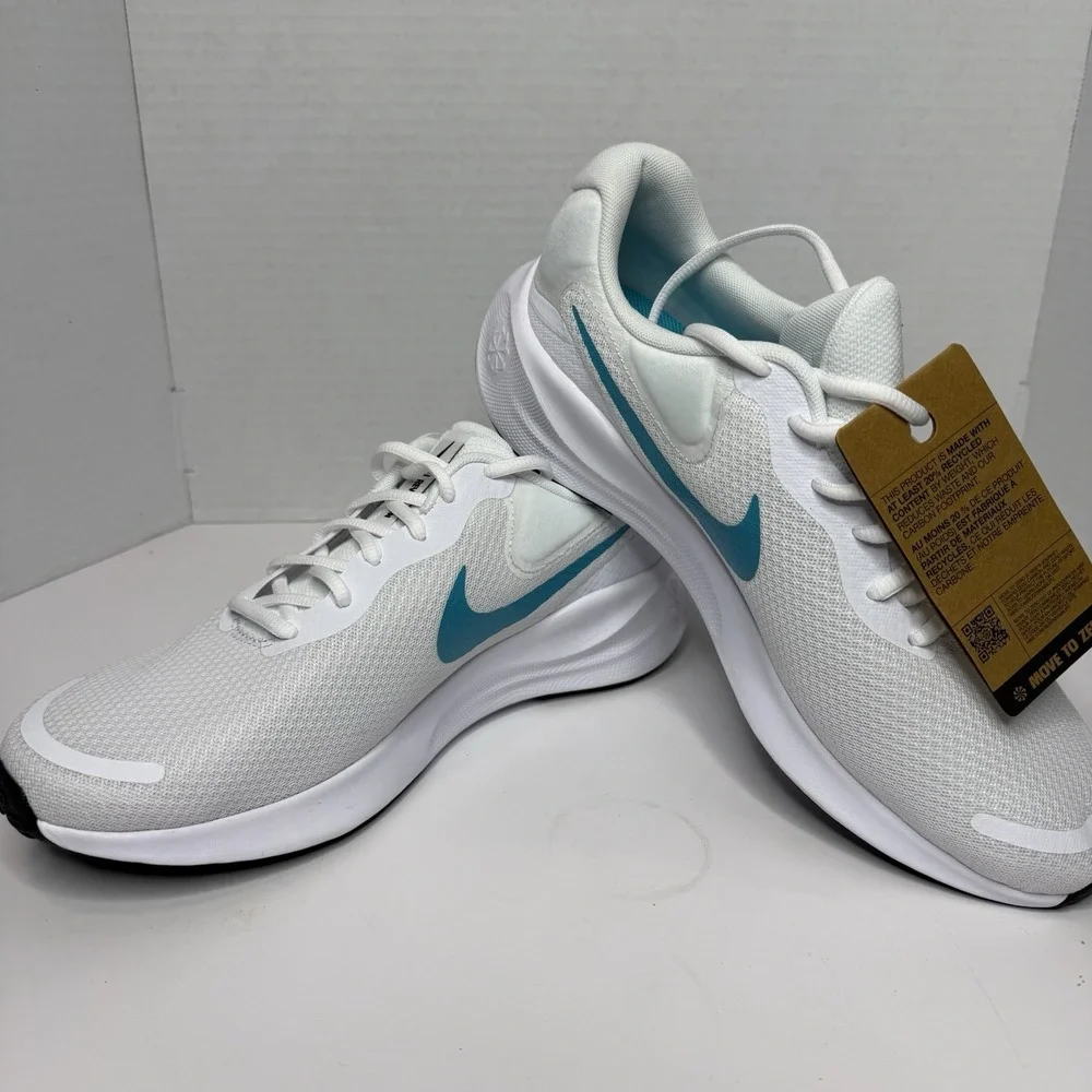Nike Revolution 7 FB2207-103 White Dusty Cactus Men’s 10.5 Running Shoes NEW